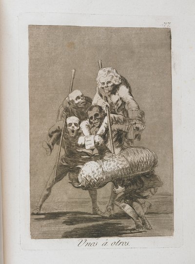 Plaat uit Los Caprichos, 1797-1798 door Francisco de Goya